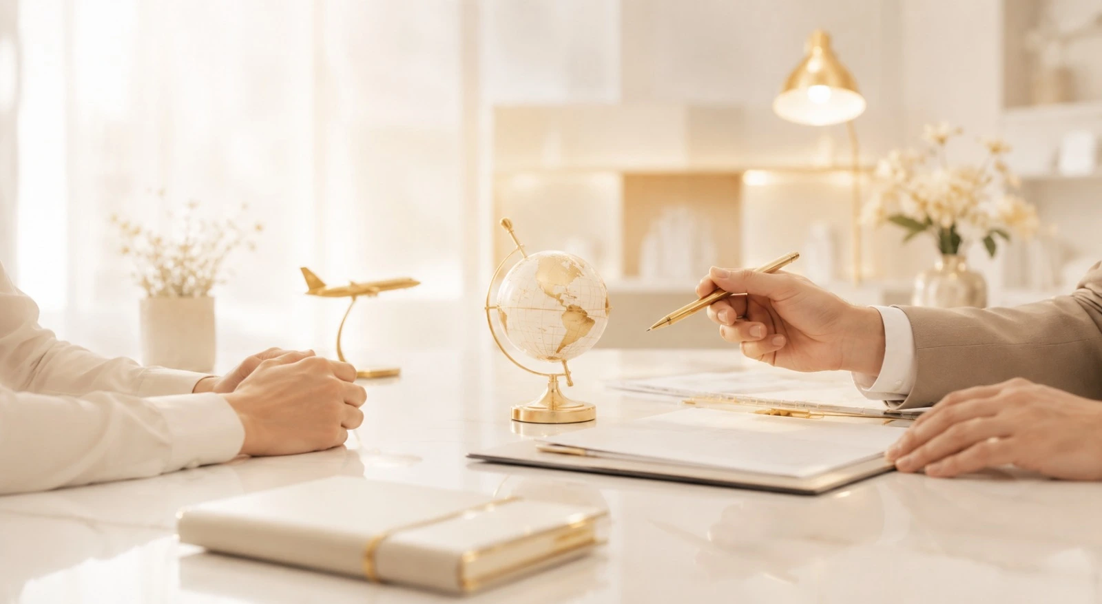 Visa consultant helping a client with personalized immigration advice